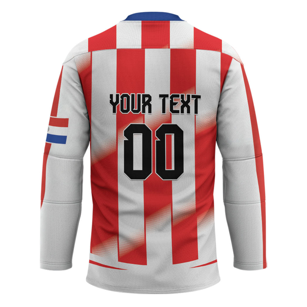 Custom Paraguay 2026 World Football Hockey Jersey La Albirroja Go Champion