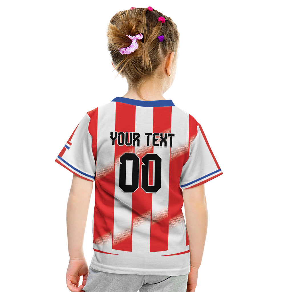 Custom Paraguay 2026 World Football Kid T Shirt La Albirroja Go Champion