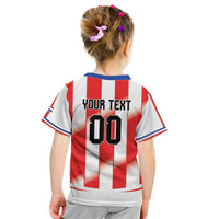 Custom Paraguay 2026 World Football Kid T Shirt La Albirroja Go Champion