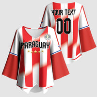 Custom Paraguay 2026 World Football Kimono Sleeve Blouse La Albirroja Go Champion