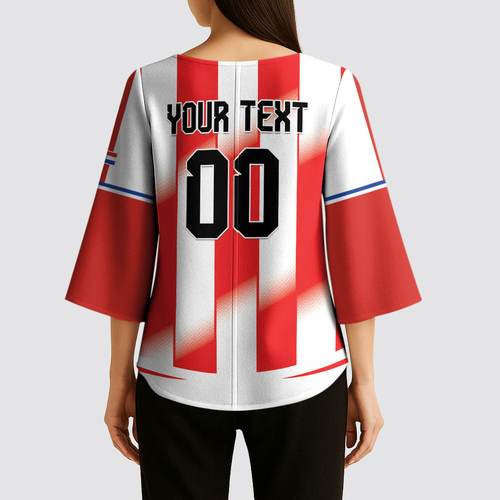 Custom Paraguay 2026 World Football Kimono Sleeve Blouse La Albirroja Go Champion