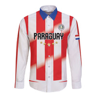 Custom Paraguay 2026 World Football Long Sleeve Button Shirt La Albirroja Go Champion