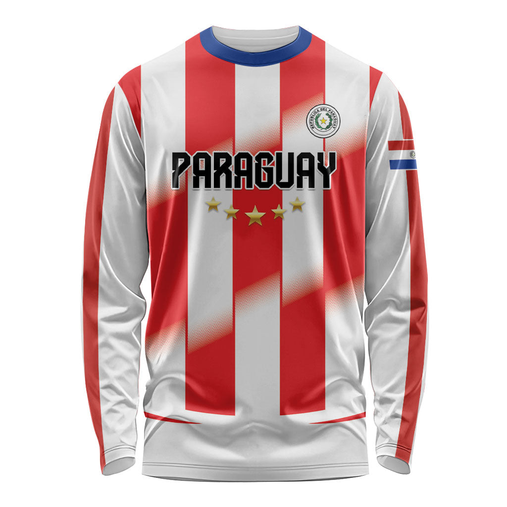 Custom Paraguay 2026 World Football Long Sleeve Shirt La Albirroja Go Champion