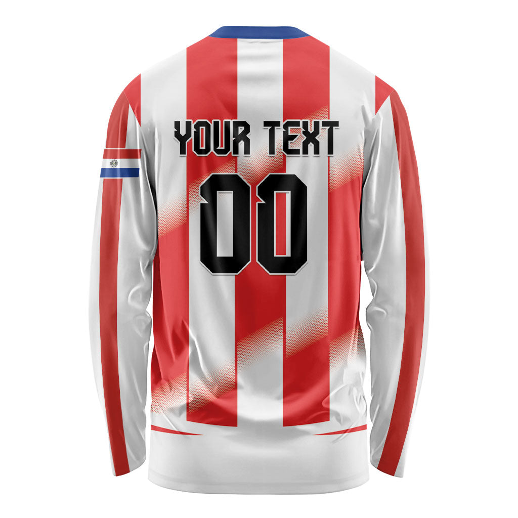 Custom Paraguay 2026 World Football Long Sleeve Shirt La Albirroja Go Champion