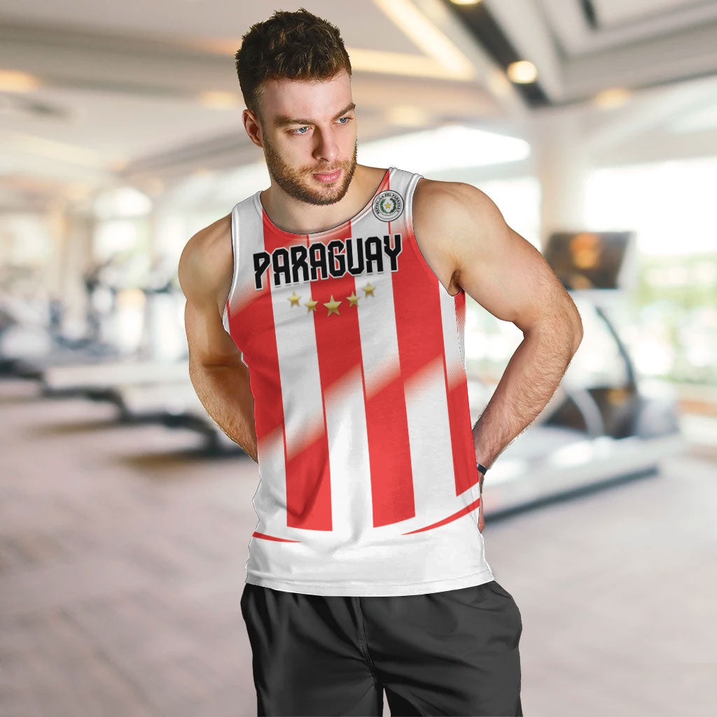 Custom Paraguay 2026 World Football Men Tank Top La Albirroja Go Champion