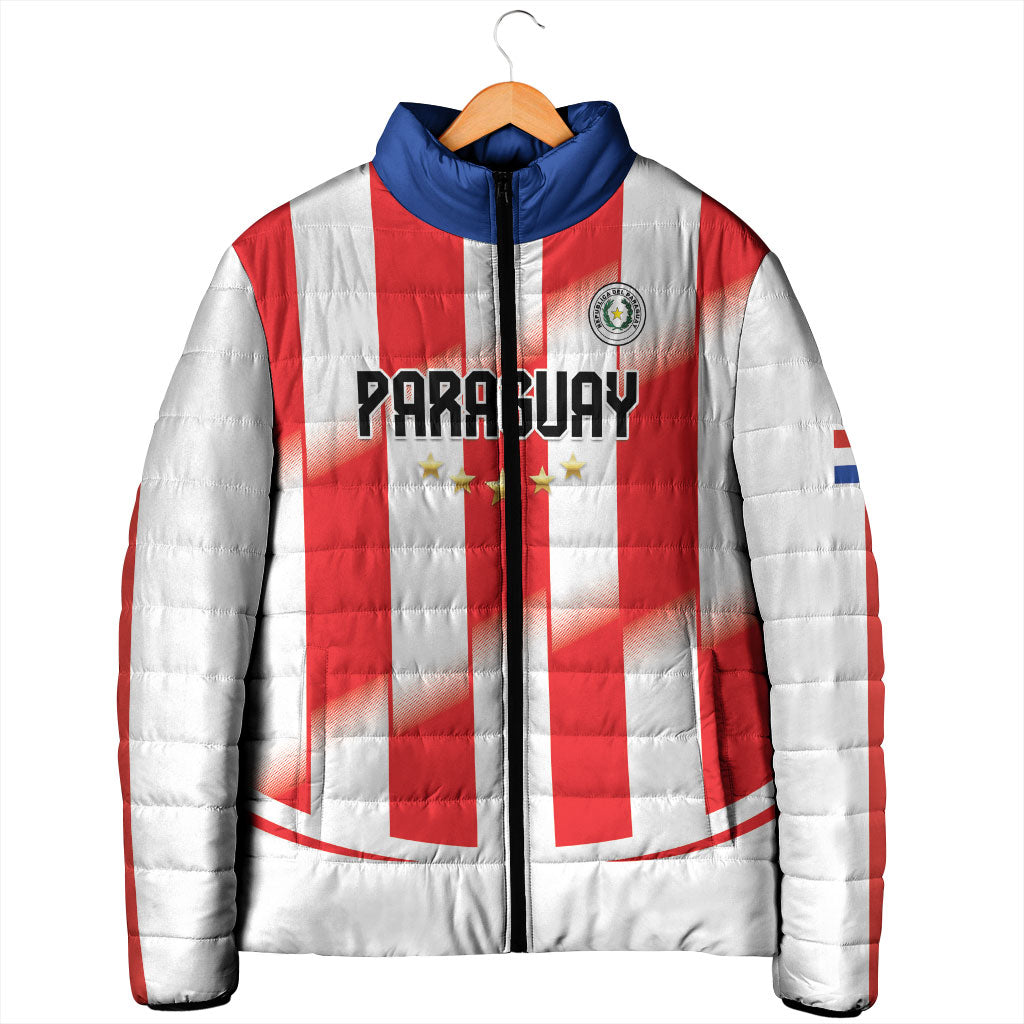 Custom Paraguay 2026 World Football Padded Jacket La Albirroja Go Champion