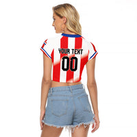 Custom Paraguay 2026 World Football Raglan Cropped T Shirt La Albirroja Go Champion