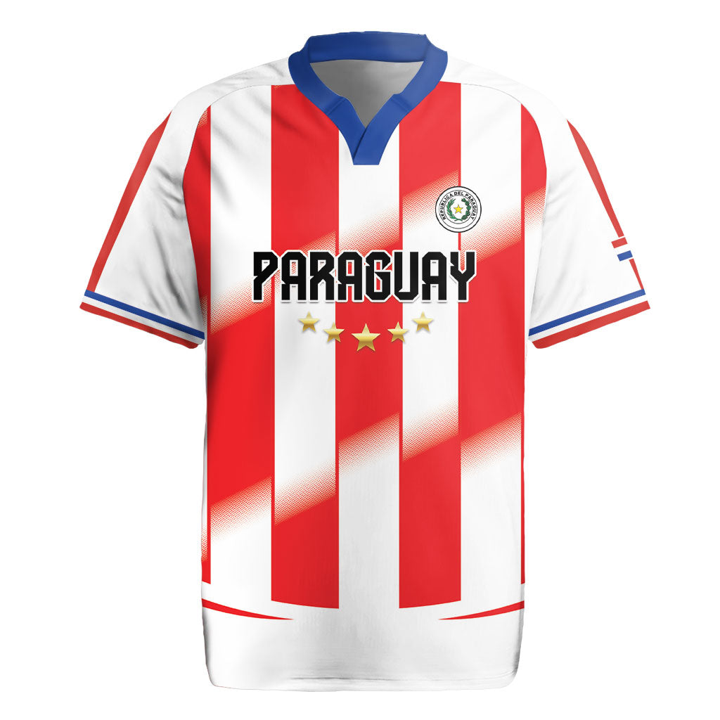 Custom Paraguay 2026 World Football Rugby Jersey La Albirroja Go Champion