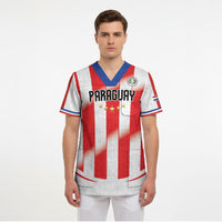 Custom Paraguay 2026 World Football Scrub Top La Albirroja Go Champion
