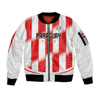 Custom Paraguay 2026 World Football Sleeve Zip Bomber Jacket La Albirroja Go Champion