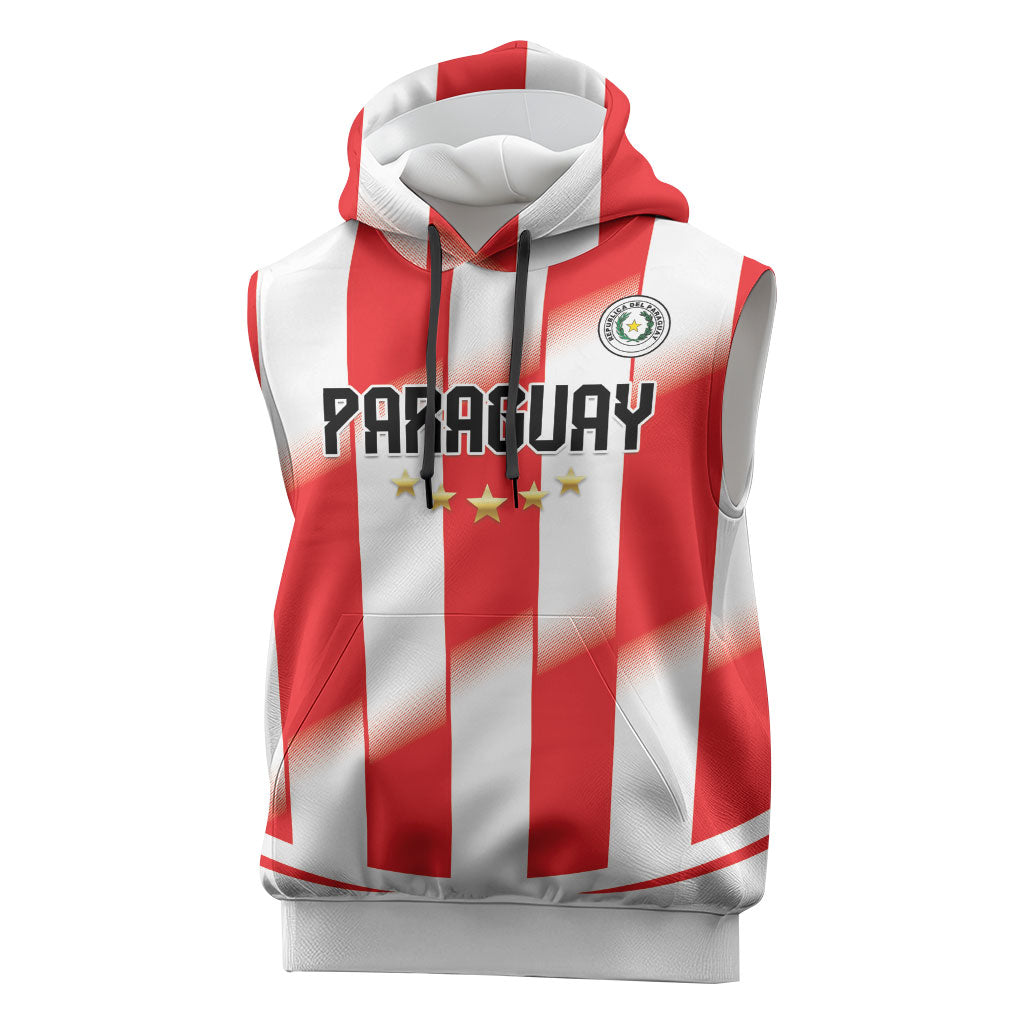 Custom Paraguay 2026 World Football Sleeveless Hoodie La Albirroja Go Champion