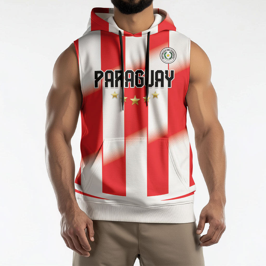 Custom Paraguay 2026 World Football Sleeveless Hoodie La Albirroja Go Champion