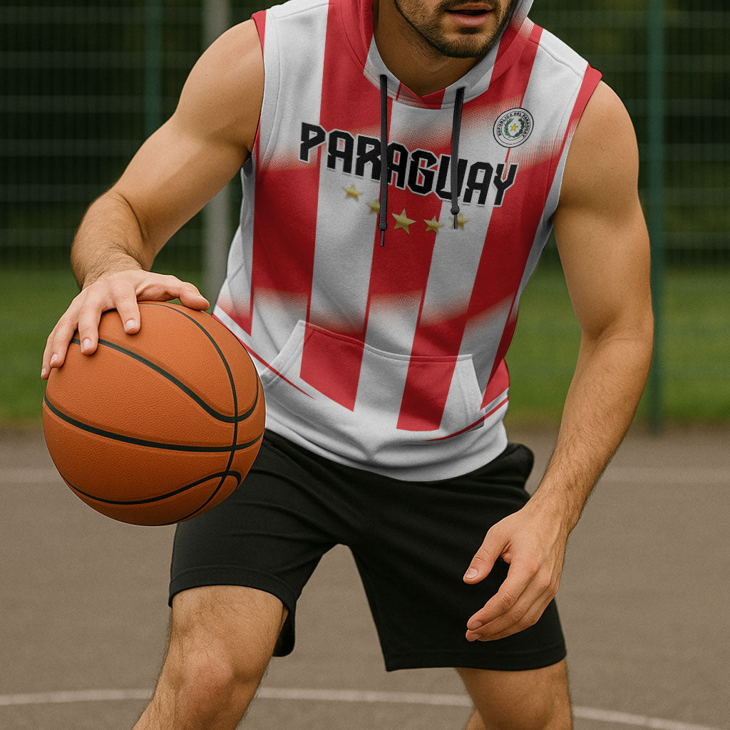 Custom Paraguay 2026 World Football Sleeveless Hoodie La Albirroja Go Champion