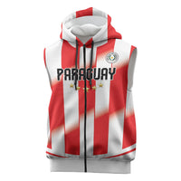 Custom Paraguay 2026 World Football Sleeveless Zip Hoodie La Albirroja Go Champion