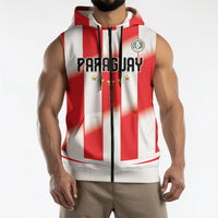 Custom Paraguay 2026 World Football Sleeveless Zip Hoodie La Albirroja Go Champion