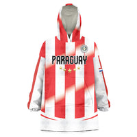 Custom Paraguay 2026 World Football Wearable Blanket Hoodie La Albirroja Go Champion