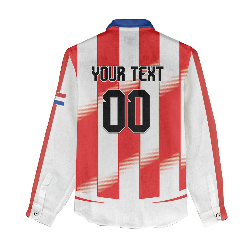 Custom Paraguay 2026 World Football Women Casual Shirt La Albirroja Go Champion