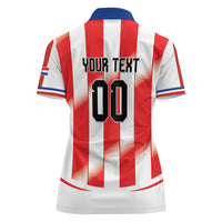 Custom Paraguay 2026 World Football Women Polo Shirt La Albirroja Go Champion
