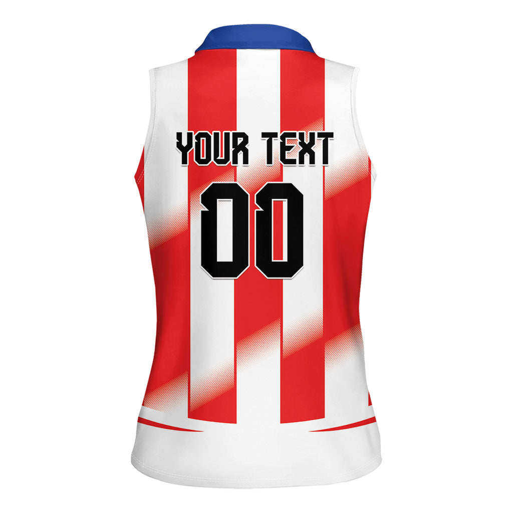Custom Paraguay 2026 World Football Women Sleeveless Polo Shirt La Albirroja Go Champion