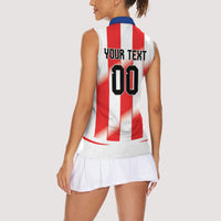 Custom Paraguay 2026 World Football Women Sleeveless Polo Shirt La Albirroja Go Champion