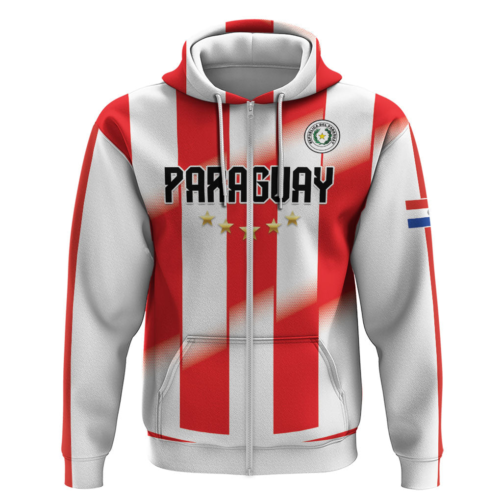 Custom Paraguay 2026 World Football Zip Hoodie La Albirroja Go Champion