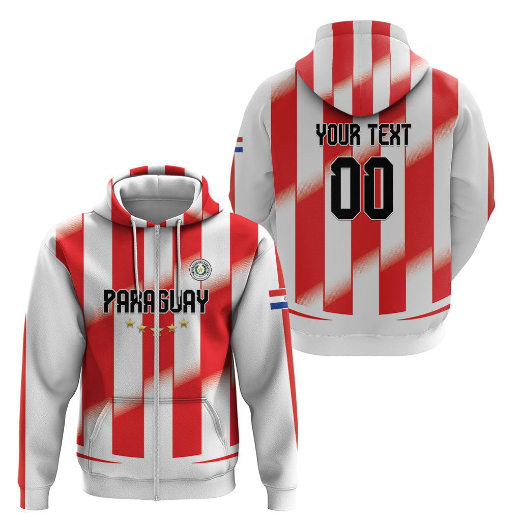 Custom Paraguay 2026 World Football Zip Hoodie La Albirroja Go Champion