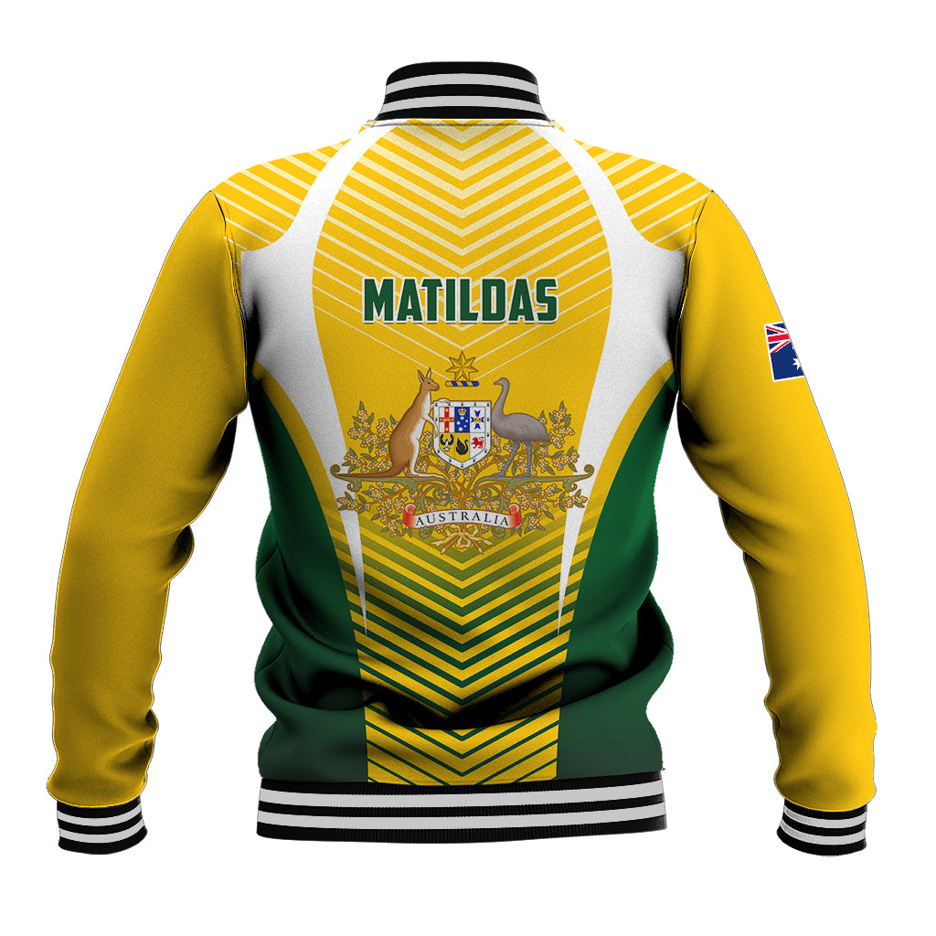 Australia Soccer Baseball Jacket Matildas Sporty Yellow Version - Wonder Print Shop