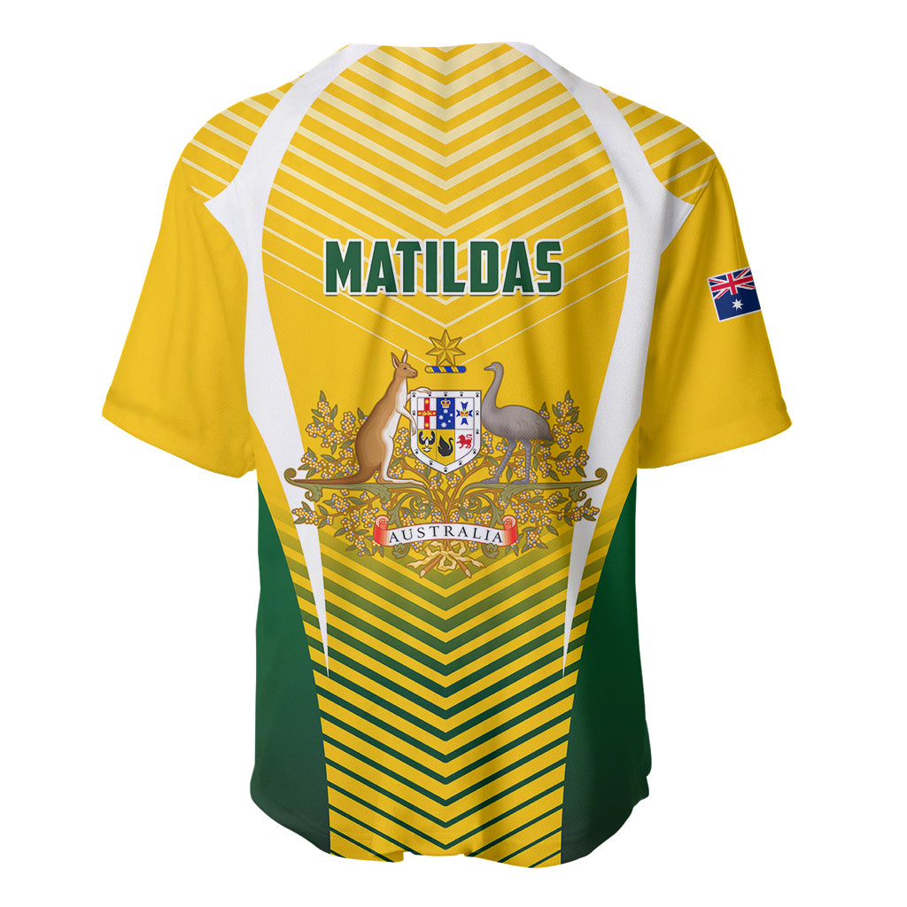 Australia Soccer Baseball Jersey Matildas Sporty Yellow Version - Wonder Print Shop