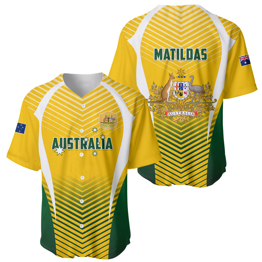 Australia Soccer Baseball Jersey Matildas Sporty Yellow Version - Wonder Print Shop