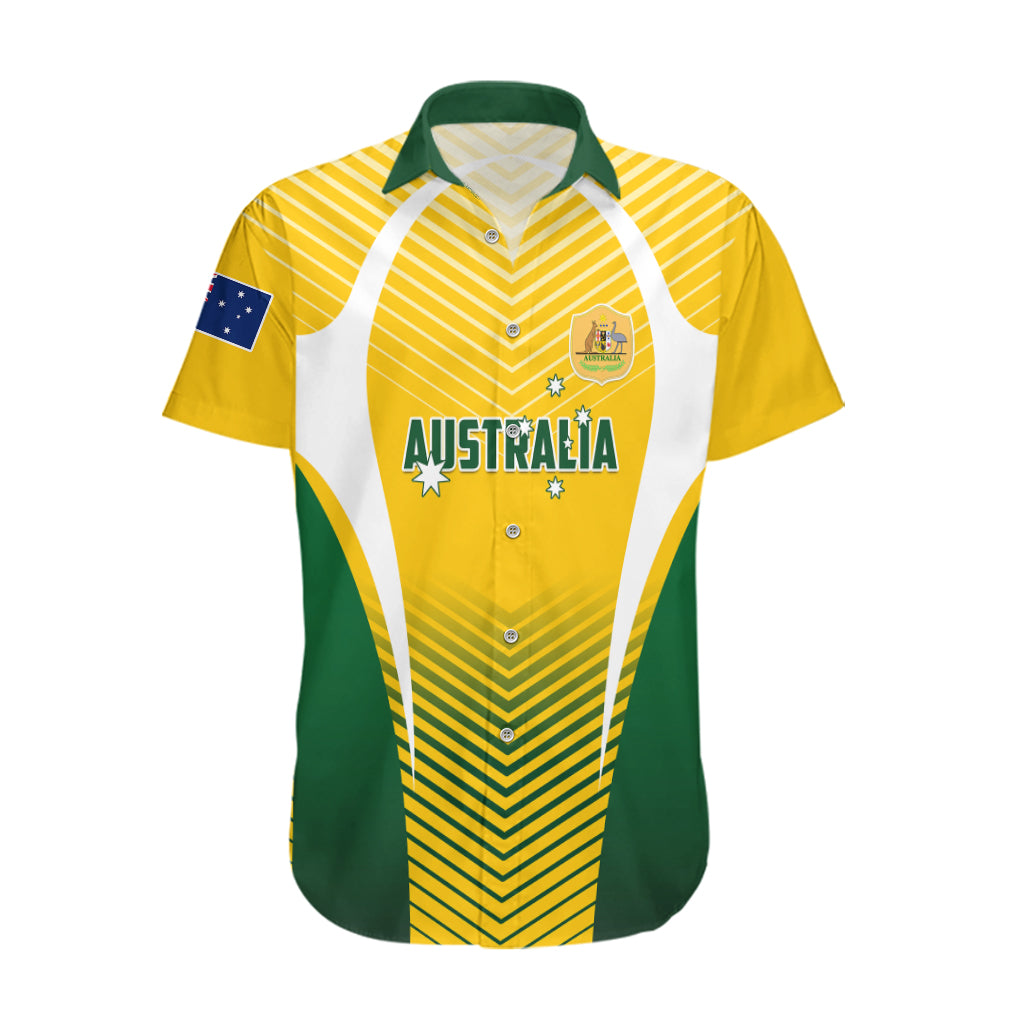 Australia Soccer Hawaiian Shirt Matildas Sporty Yellow Version - Wonder Print Shop