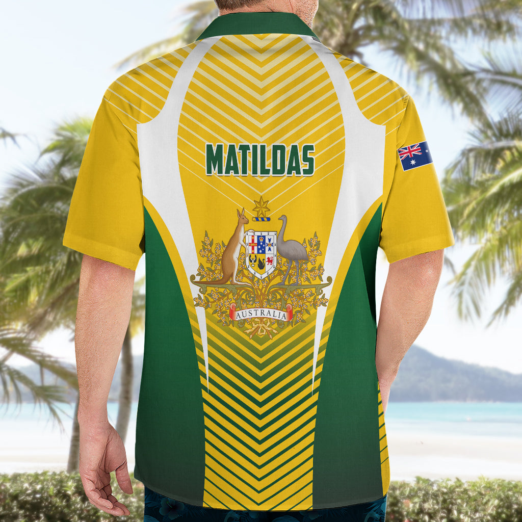 Australia Soccer Hawaiian Shirt Matildas Sporty Yellow Version - Wonder Print Shop