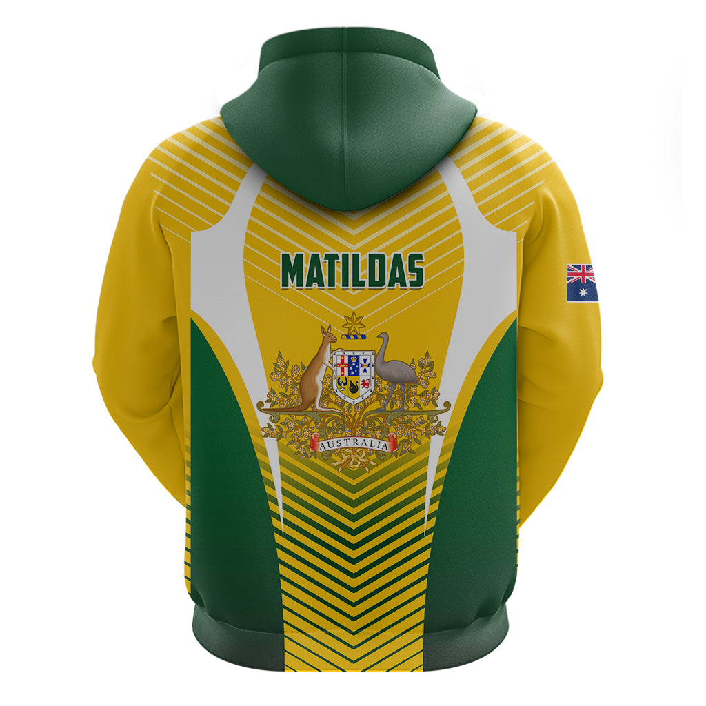 Australia Soccer Hoodie Matildas Sporty Yellow Version - Wonder Print Shop