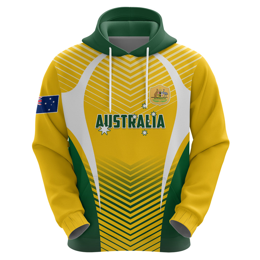 Australia Soccer Hoodie Matildas Sporty Yellow Version - Wonder Print Shop