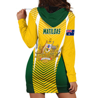 Australia Soccer Hoodie Dress Matildas Sporty Yellow Version - Wonder Print Shop