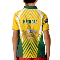 Australia Soccer Kid Polo Shirt Matildas Sporty Yellow Version - Wonder Print Shop