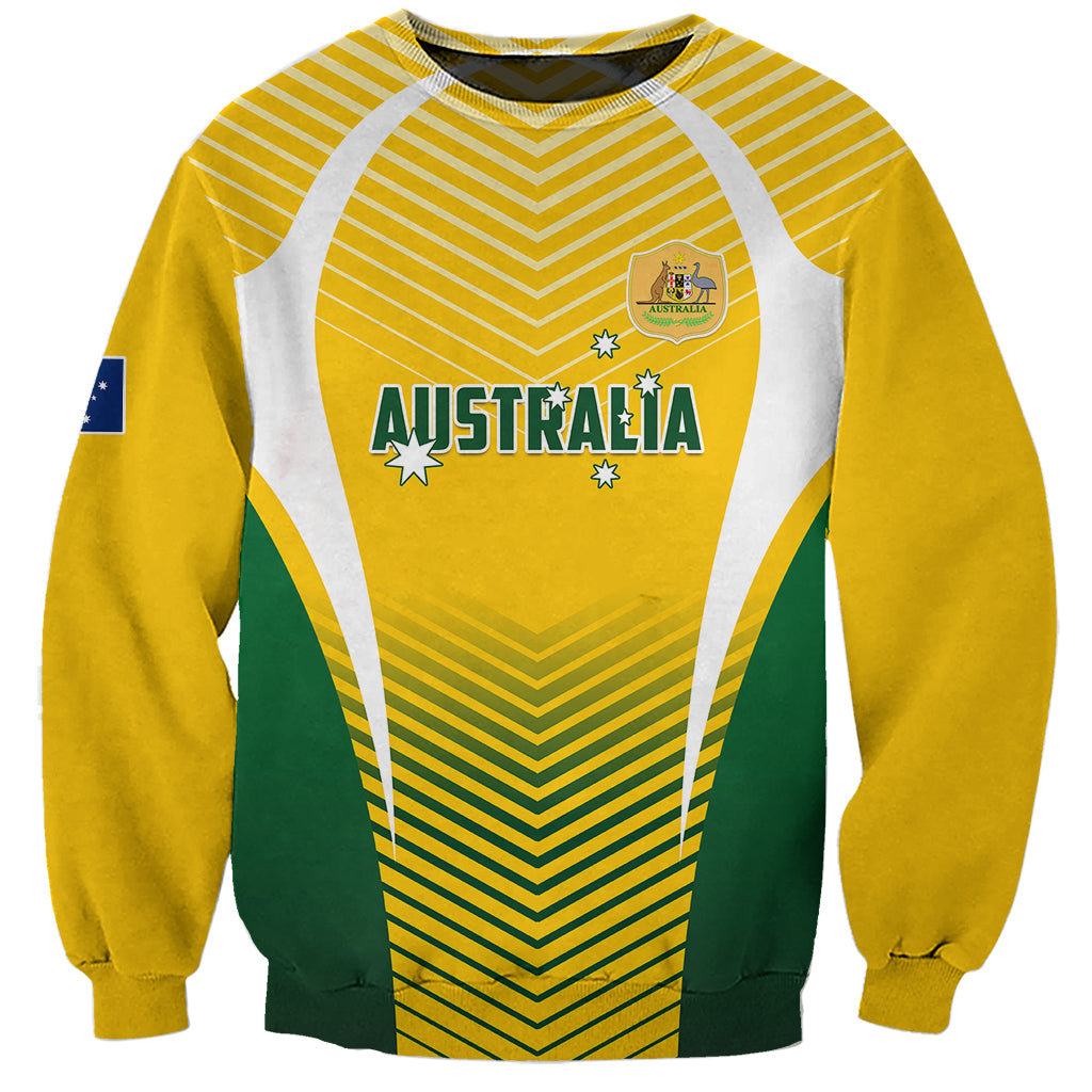 Australia Soccer Sweatshirt Matildas Sporty Yellow Version - Wonder Print Shop