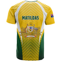 Australia Soccer T Shirt Matildas Sporty Yellow Version - Wonder Print Shop