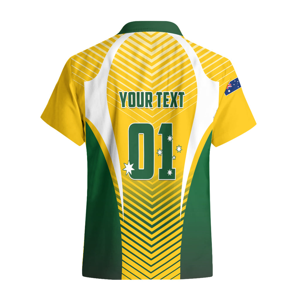 Personalised Australia Soccer Hawaiian Shirt Matildas Sporty Yellow Version - Wonder Print Shop