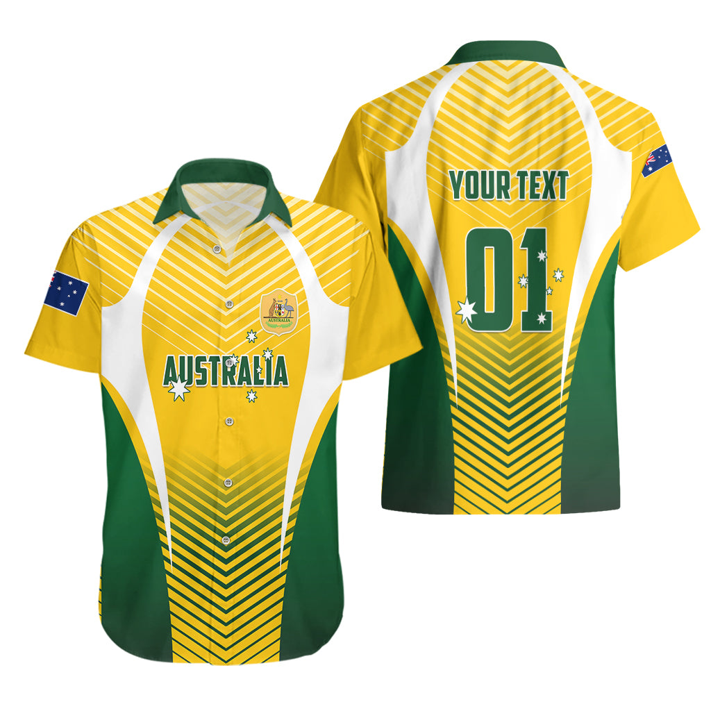 Personalised Australia Soccer Hawaiian Shirt Matildas Sporty Yellow Version - Wonder Print Shop