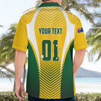 Personalised Australia Soccer Hawaiian Shirt Matildas Sporty Yellow Version - Wonder Print Shop