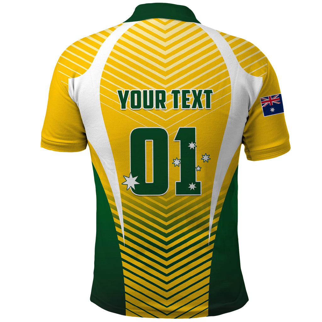 Personalised Australia Soccer Polo Shirt Matildas Sporty Yellow Version - Wonder Print Shop