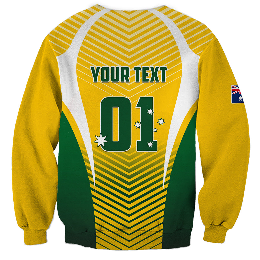 Personalised Australia Soccer Sweatshirt Matildas Sporty Yellow Version - Wonder Print Shop