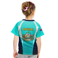 Australia Soccer Kid T Shirt Matildas Sporty Turquoise Version - Wonder Print Shop