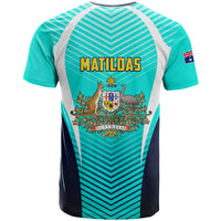 Australia Soccer T Shirt Matildas Sporty Turquoise Version - Wonder Print Shop