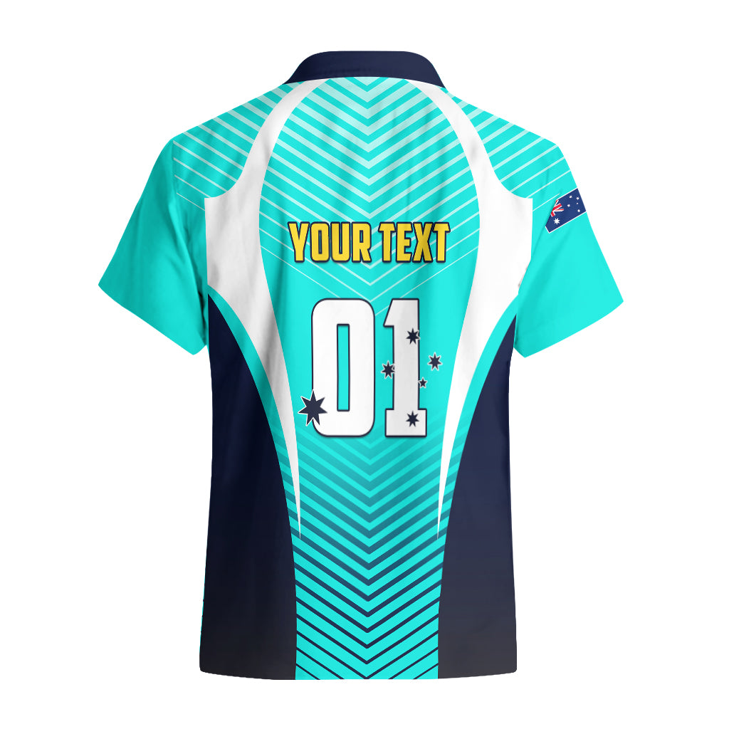 Personalised Australia Soccer Hawaiian Shirt Matildas Sporty Turquoise Version - Wonder Print Shop