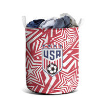 Soccer 2026 USA Laundry Basket Red Star Stylized