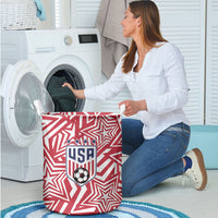 Soccer 2026 USA Laundry Basket Red Star Stylized