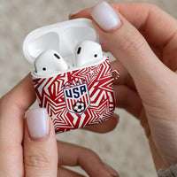 Soccer 2026 USA AirPods Case Red Star Stylized
