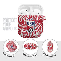 Soccer 2026 USA AirPods Case Red Star Stylized