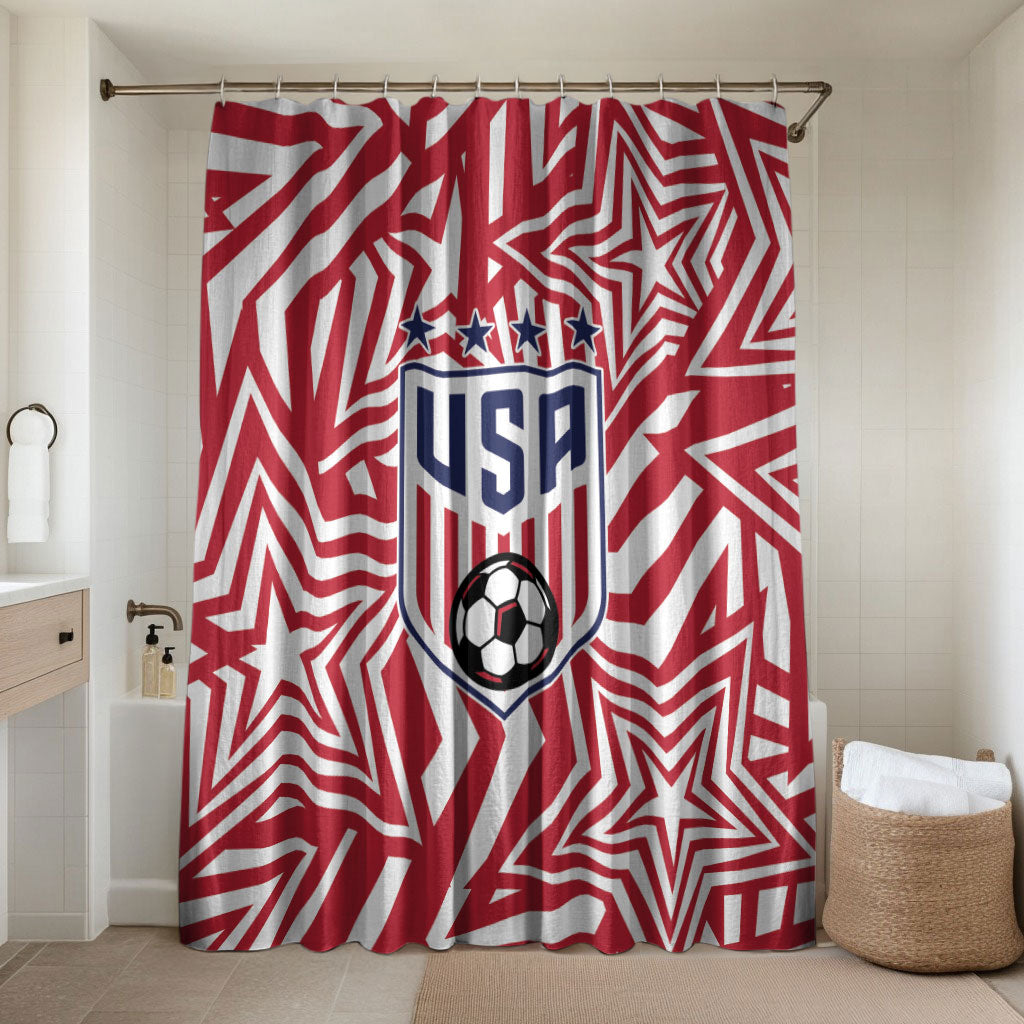 Soccer 2026 USA Bathroom Set Red Star Stylized